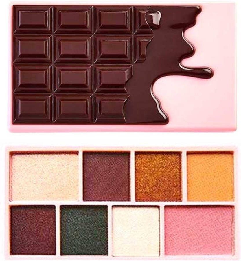 Makeup Revolution I Heart Revolution Mini Chocolate Eyeshadow Palette Mini Eye Shadow Palette In Chocolate Design 10.2G Rocky Road