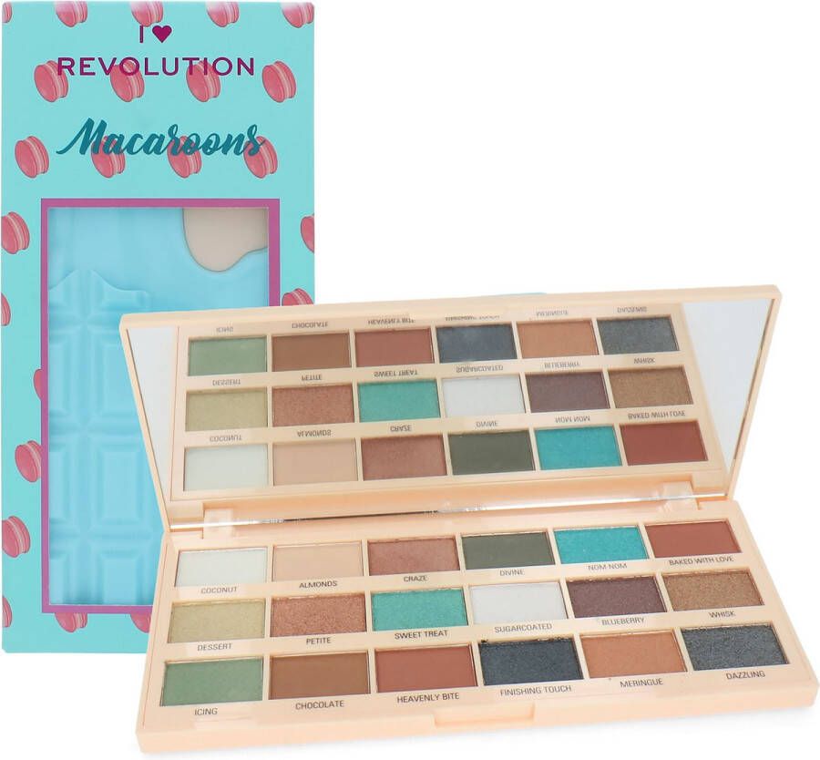 Makeup Revolution I Love Revolution Oogschaduw Palette Macaroons