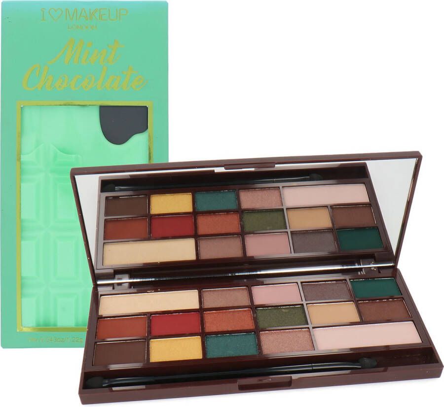 Makeup Revolution I Love Revolution Oogschaduw Palette Mint Chocolate