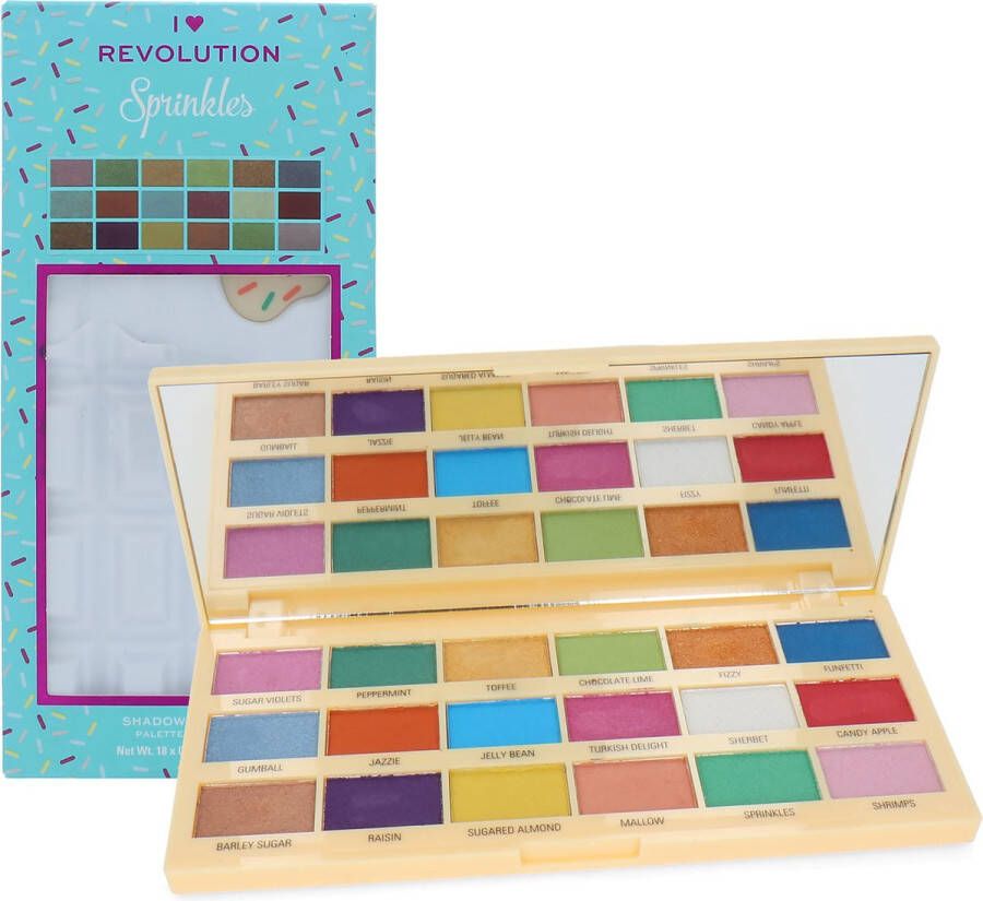 Makeup Revolution I Love Revolution Oogschaduw Palette Sprinkles