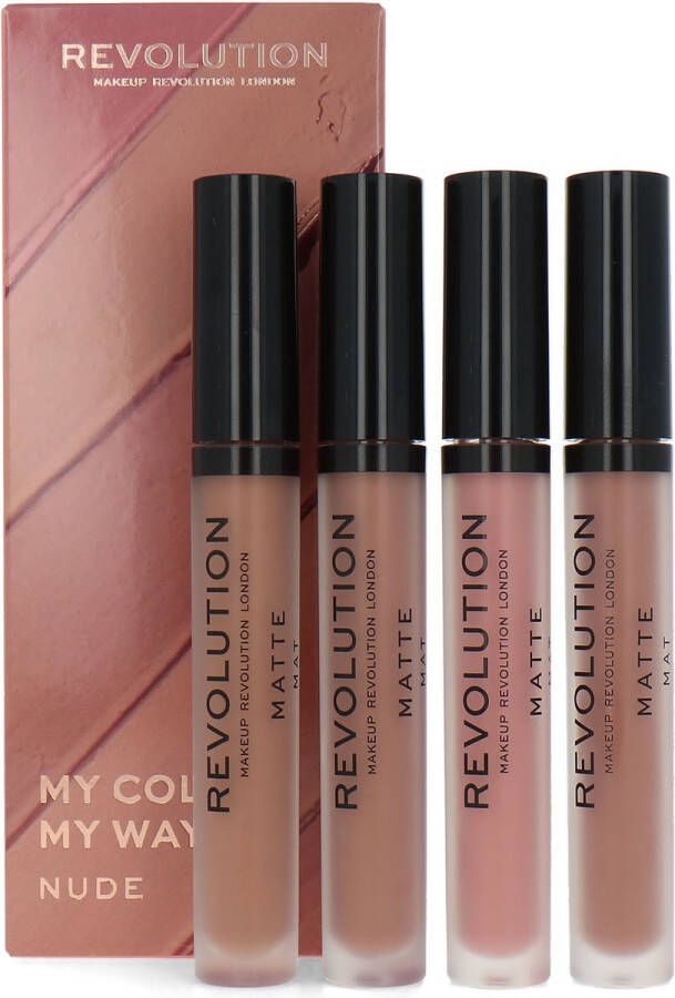 Makeup Revolution My Colour My Way Cadeauset Liquid Lipstick Nude