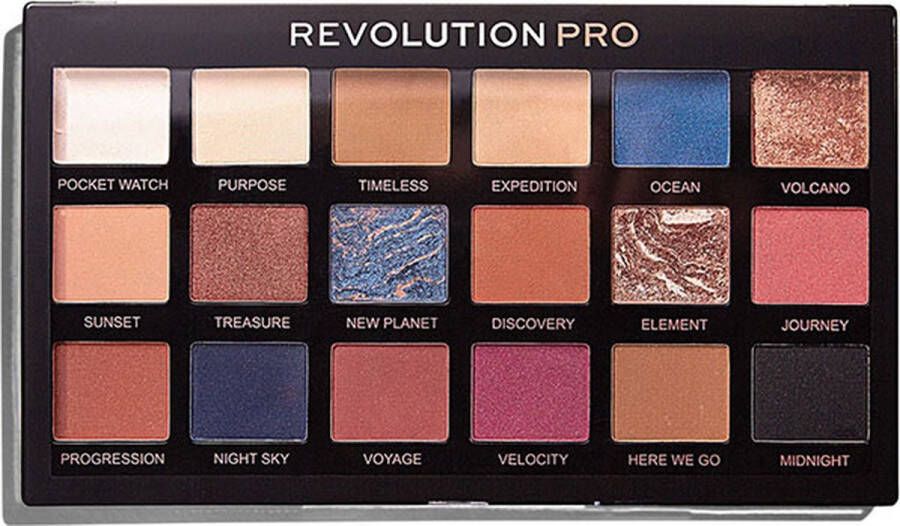 Makeup Revolution Pro Regeneration Oogschaduw Palette Trends Azure (doosje met krasjes)