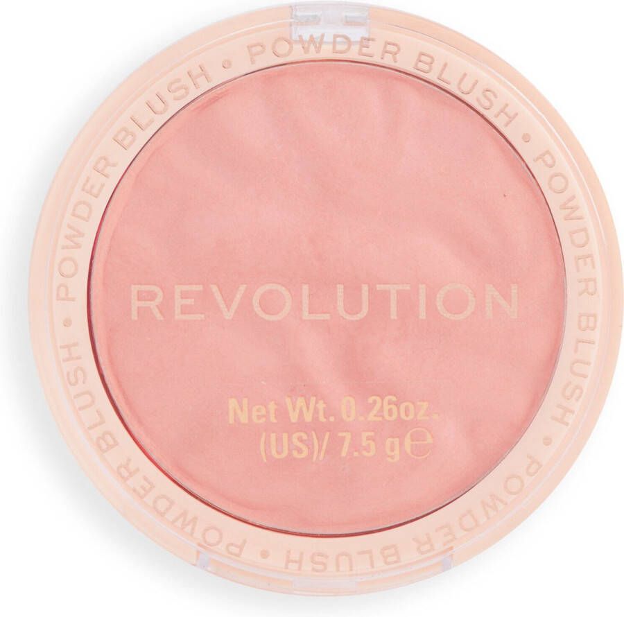 Makeup Revolution Reloaded Powder Blush Long Lasting Powder Blush 7.5G Peaches & Cream