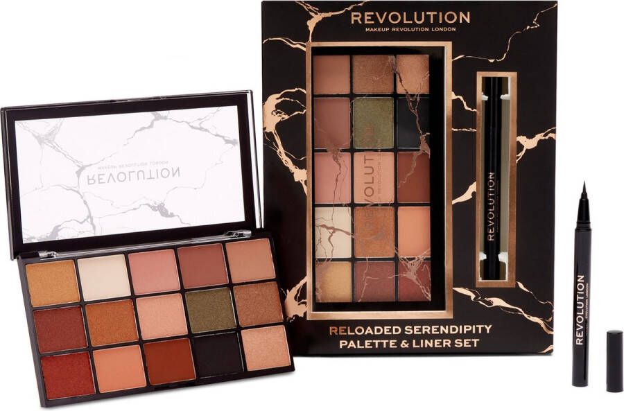 Makeup Revolution Reloaded Serendipity Palette & Liner Gift Set Cadeauset Make-up Oogschaduw Palette & Eyeliner