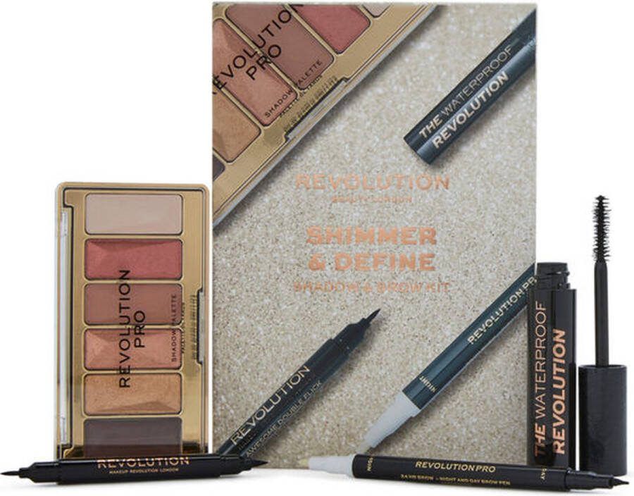 Makeup Revolution Shimmer & Define Shadow & Brow Kit Cadeauset