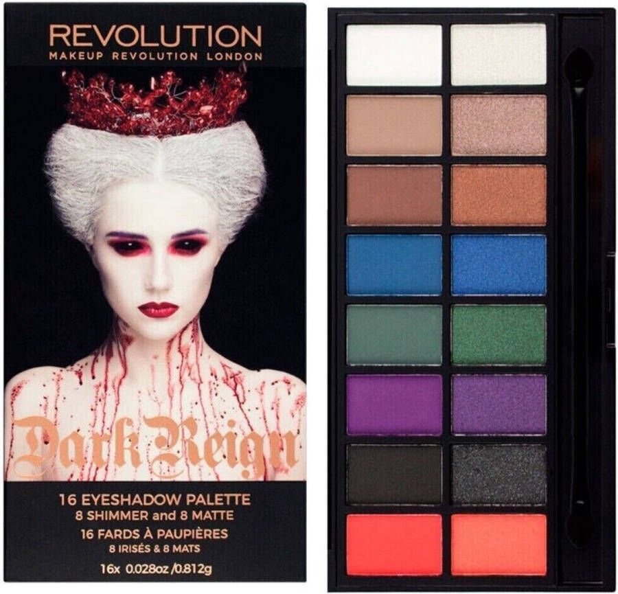 Makeup Revolution Shimmer & Matte Oogschaduw Palette Dark Reign