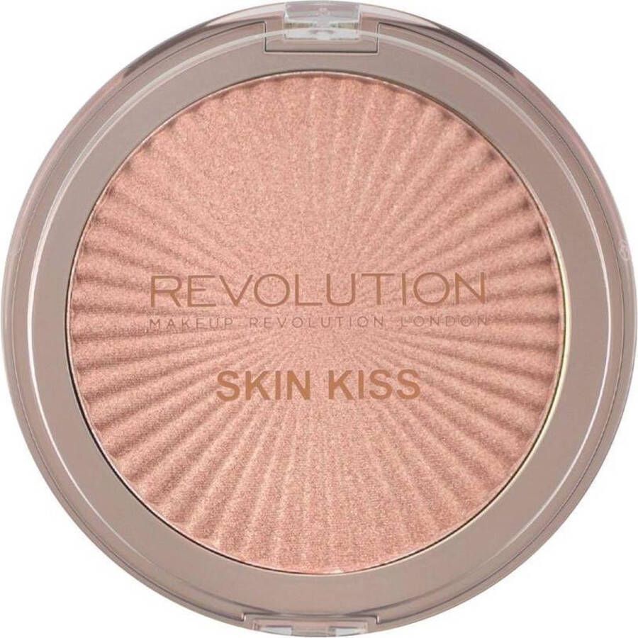 Makeup Revolution Skin Kiss Highlighter Rozjasňovač 14 g Peach Kiss