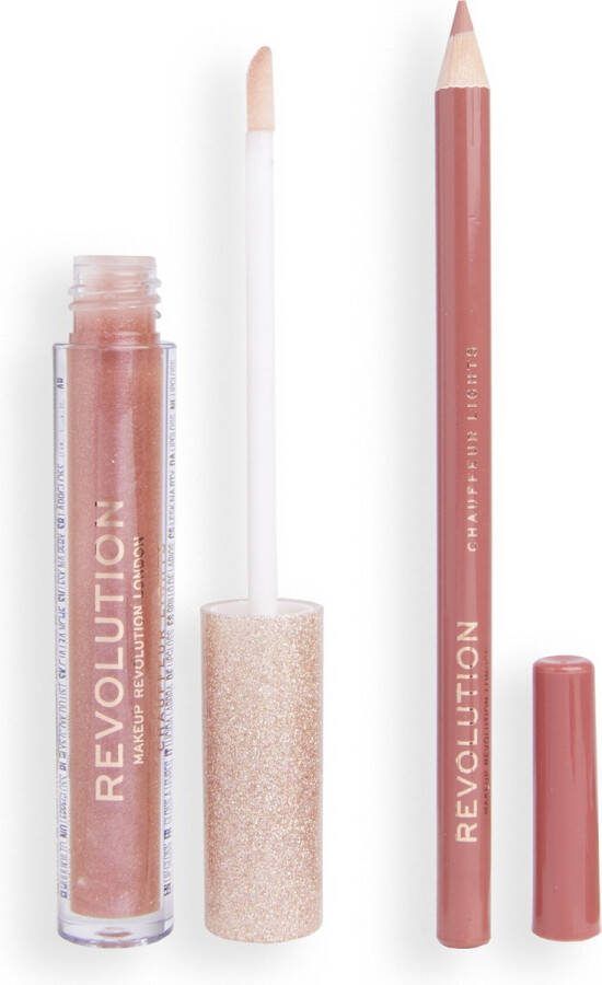 Makeup Revolution Ultimate Lights Shimmer Lip Kit Chauffeur Lights