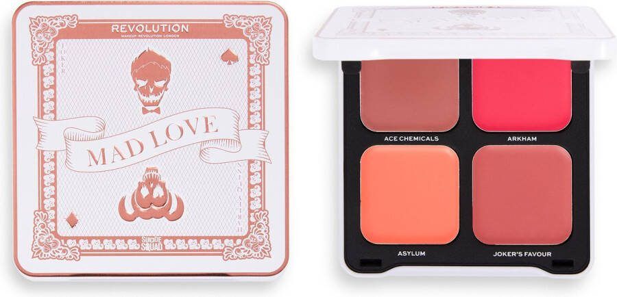 Makeup Revolution x DC™ Mad Love Cream Blusher Quad Crème Blush Palette