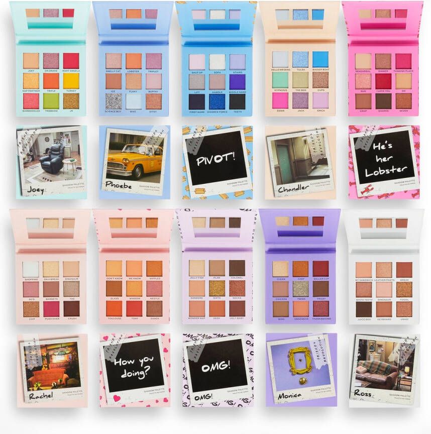 Makeup Revolution X Friends Eyeshadow Palette Vault Gift Set Cadeauset 10 x Oogschaduw Palettes Friends TV Show