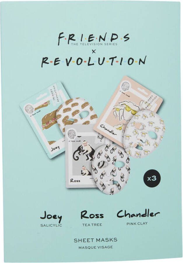 Makeup Revolution X Friends Joey Ross & Chandler Sheet Mask Set Gezichtsmaskers