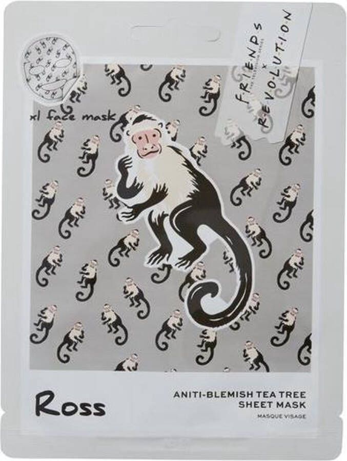 Makeup Revolution x Friends Ross Tea Tree Sheet Mask Gezichtsmasker