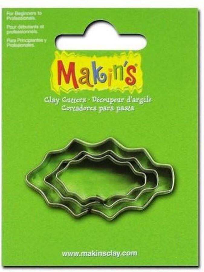 Makin's Clay Makin'Clay Uitsteekvorm set hulstblad ca. 2 4 cm