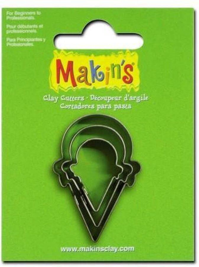 Makin's Clay Makins clay uitsteekvorm Ice-Cream Cone 3 PC Set