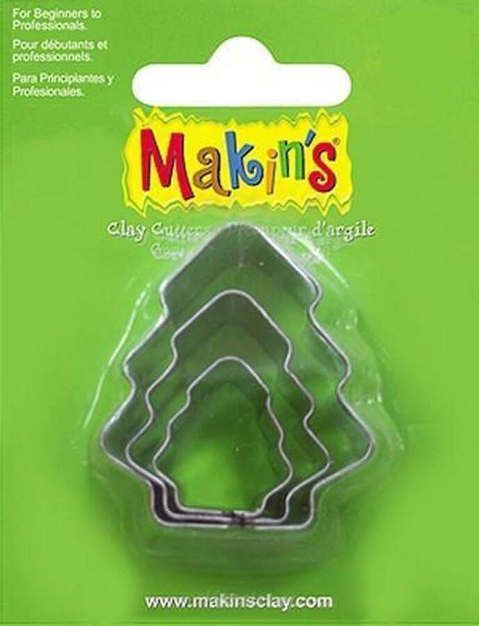 Makin's Clay Makins Uitsteekvorm Set Dennenboom 3 vormen