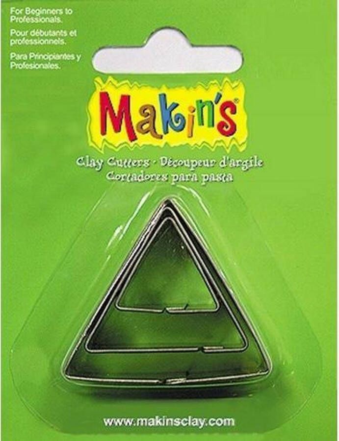 Makin's Clay Uitsteekvorm set driehoek ca. 2 4 cm
