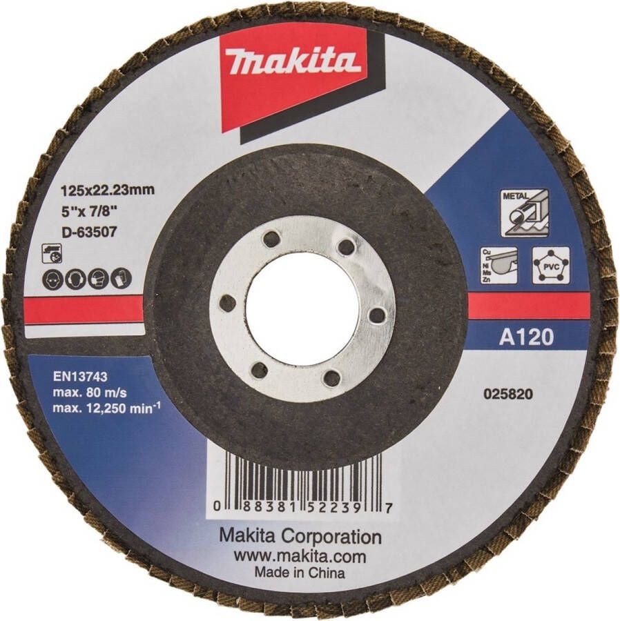 Makita Accessoires Lamellenschuurschijf 125mm A120 D-63507