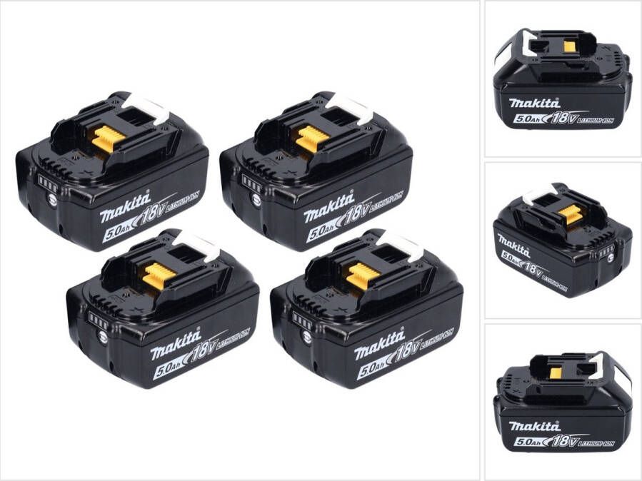 Makita accuset 4x BL 1850 B 18 V 5.0 Ah 5000 mAh Li-Ion accu ( 4x 197280-8 )