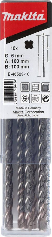 Makita B-46523-10 P2S SDS-PLUS boor 6x160mm 10st