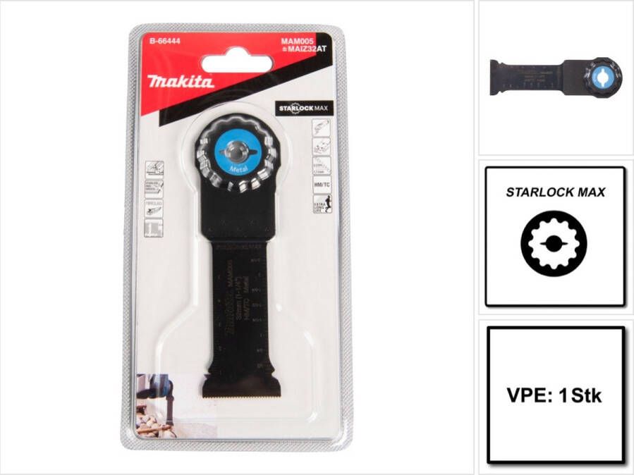 Makita B-66444 TC Hardmetaal Invalzaagblad 32 mm 1 stuk(s)