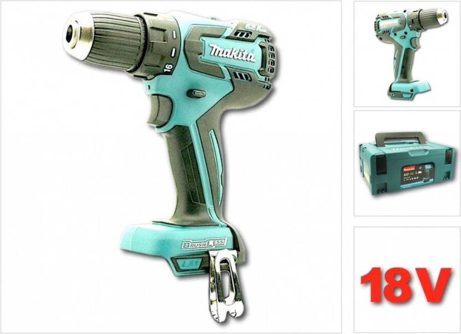 Makita BDF 459 ZJ 18 V Li-ion accuboormachine in MAKPAC 2 zonder accu zonder oplader