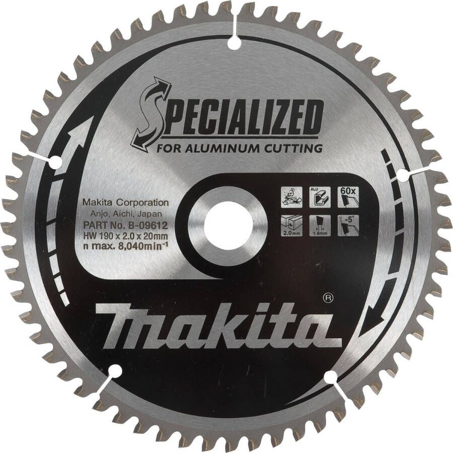 Makita Cirkelzaagblad voor Aluminium Specialized: Aluminium Ø 235mm Asgat 30mm 80T B-09606