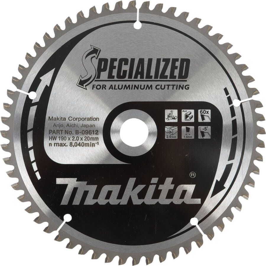 Makita Cirkelzaagblad voor Aluminium Specialized: Aluminium Ø 216mm Asgat 30mm 64T B-09628