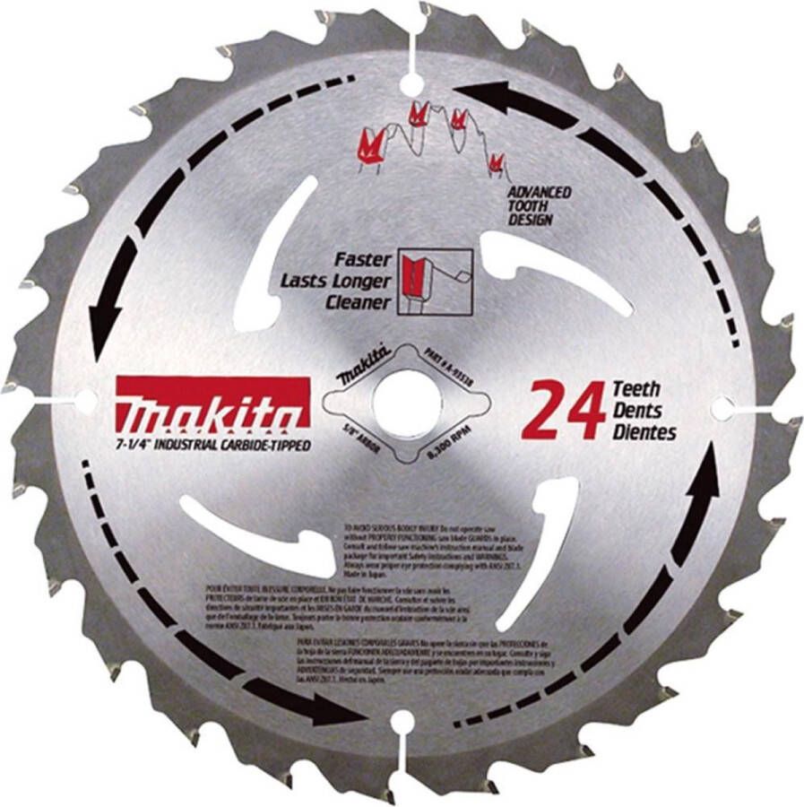 Makita Cirkelzaagblad voor Hout Mforce Ø 185mm Asgat 30mm 16T B-07945