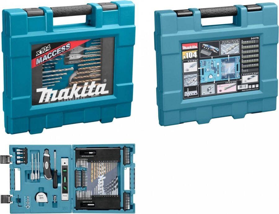 Makita D-31778 104 delige accessoire bit & boren set in koffer