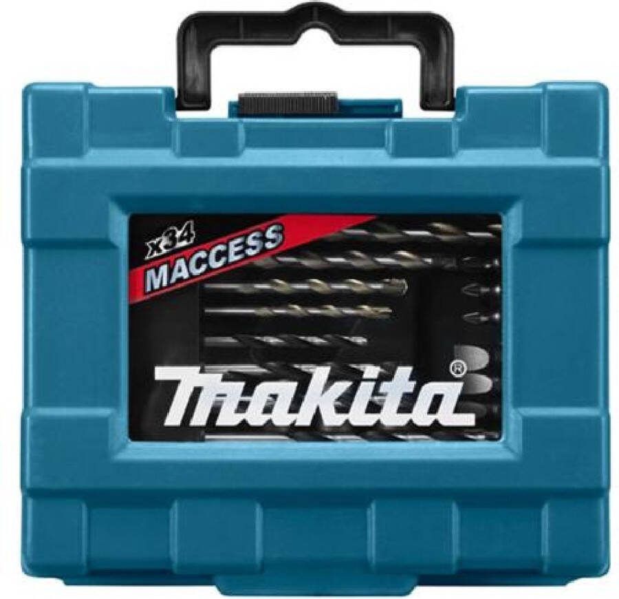 Makita D-36980 34 delige bit- en borenset in koffer