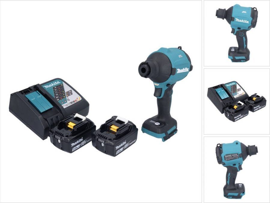 Makita DAS 180 RT accu-blazer 18 V borstelloos + 2x accu 5.0 Ah + lader