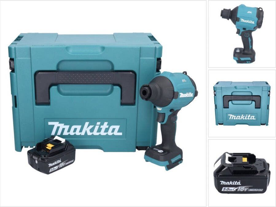 Makita DAS 180 T1J accu-blazer 18 V borstelloos + 1x accu 5.0 Ah + Makpac zonder lader