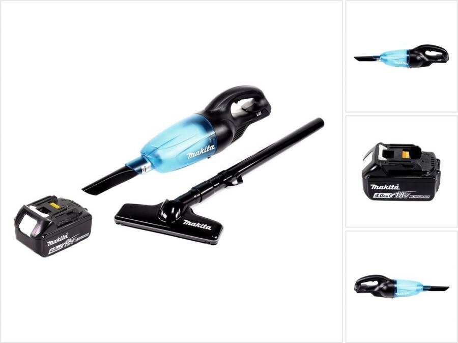 Makita DCL 180 M1 B accu stofzuiger 18 V zwart + 1x accu 4.0 Ah zonder lader