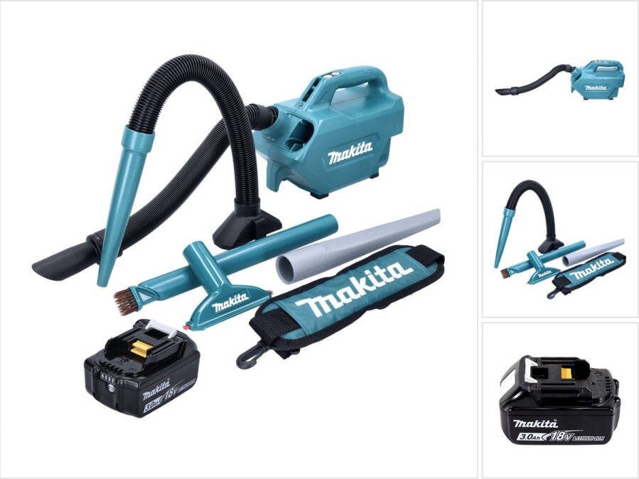 Makita DCL 184 F1 accu stofzuiger 18 V 54 mbar 0 5 l + 1x oplaadbare accu 3 0 Ah zonder oplader