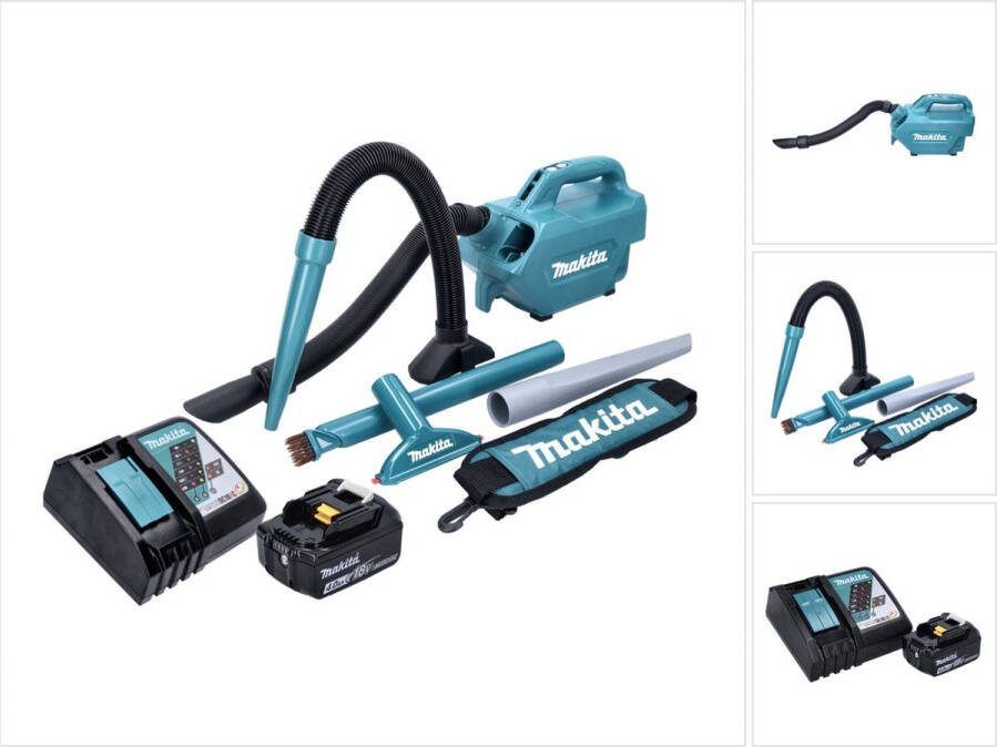 Makita DCL 184 RM1 snoerloze stofzuiger 18 V 54 mbar 0 5 l + 1x oplaadbare accu 4.0 Ah + lader