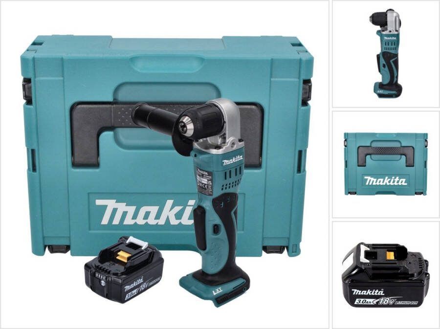 Makita DDA 351 F1J Accu haakse boormachine 18 V 13 5 Nm + 1x accu 3.0 Ah + Makpac zonder lader