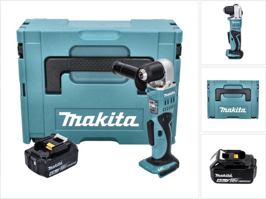 Makita DDA 351 M1J Accu haakse boormachine 18 V 13 5 Nm + 1x accu 4.0 Ah + Makpac zonder lader