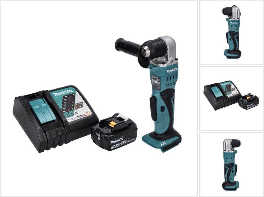 Makita DDA 351 RF1 accu haakse boormachine 18 V 13 5 Nm + 1x oplaadbare accu 3.0 Ah + lader
