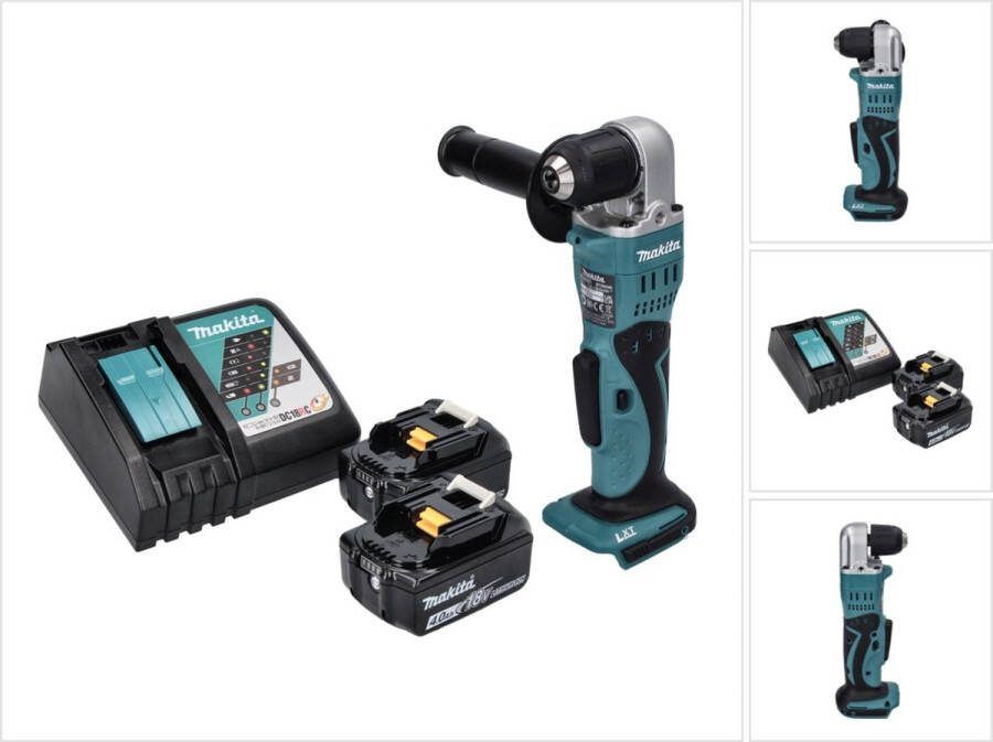 Makita DDA 351 RM accu haakse boormachine 18 V 13 5 Nm + 2x accu 4.0 Ah + lader