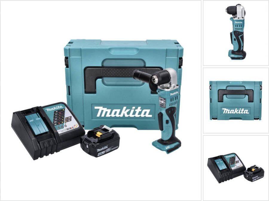 Makita DDA 351 RM1J Accu haakse boormachine 18 V 13 5 Nm + 1x accu 4.0 Ah + lader + Makpac