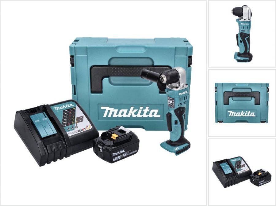 Makita DDA 351 RT1J Accu haakse boormachine 18 V 13 5 Nm + 1x accu 5.0 Ah + lader + Makpac
