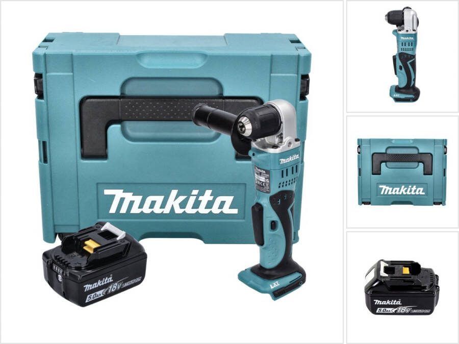 Makita DDA 351 T1J Accu haakse boormachine 18 V 13 5 Nm + 1x oplaadbare accu 5.0 Ah + Makpac zonder lader