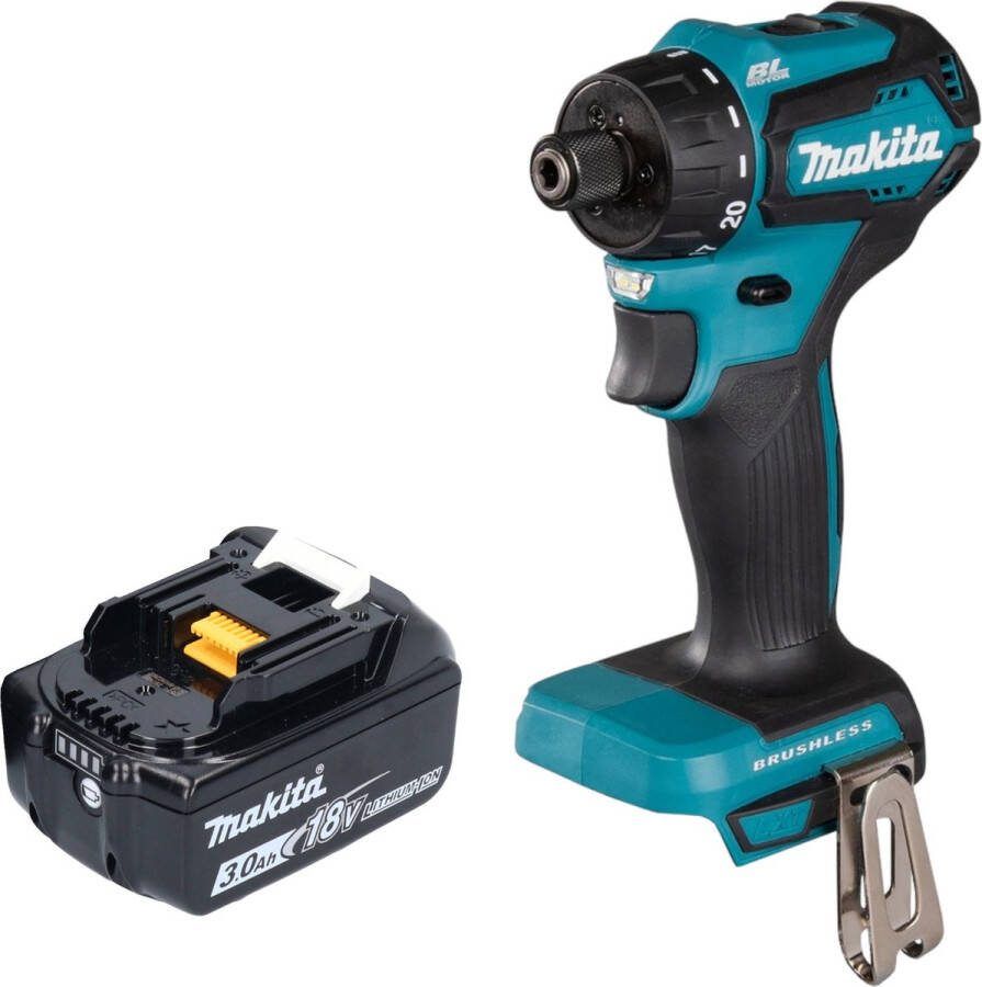 Makita DDF 083 F1 accuboormachine 18 V 40 Nm 1 4'' borstelloos + 1x oplaadbare accu 3.0 Ah zonder oplader