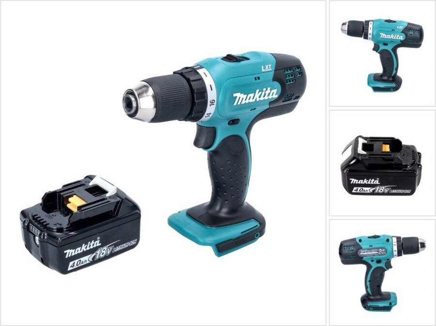 Makita DDF 453 M1 accuboormachine 18 V 42 Nm + 1x oplaadbare accu 4.0 Ah zonder oplader