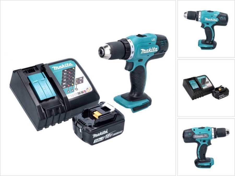 Makita DDF 453 RF1 accuboormachine 18 V 42 Nm + 1x oplaadbare accu 3.0 Ah + lader