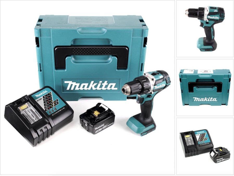 Makita DDF 484 RF1J accuboormachine borstelloos 18V 54Nm + 1x accu 3 0Ah + lader in Makpac