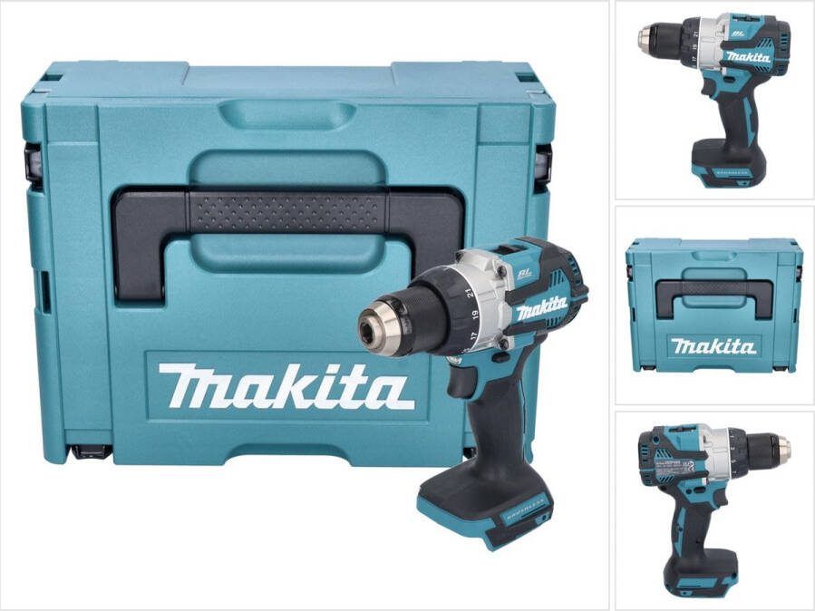 Makita DDF 489 ZJ accuboormachine 18 V 73 Nm borstelloos solo + Makpac zonder accu zonder oplader