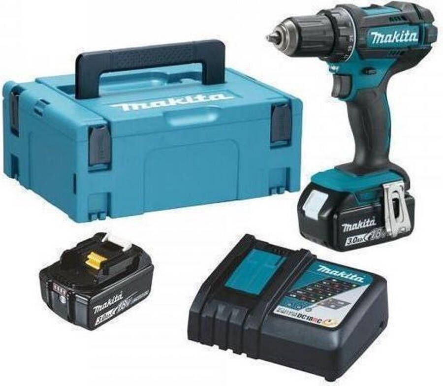 Makita Ddf482rfj 18v Boor- schroefmachine 3 0 Ah Accu (2 St) Snellader Mbox