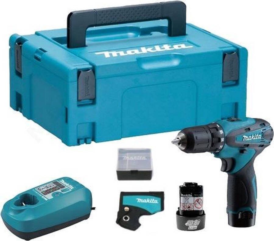 Makita DF330DWJ 10.8V Li-Ion accu boor- schroefmachine set (2x 1.3Ah accu) in Mbox