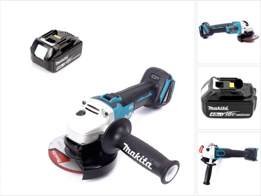 Makita DGA 504 M1 accu haakse slijper 18V 125mm borstelloos + 1x accu 4 0Ah zonder lader